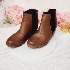 Tinstree Non-Slip Hidden Wedge Chelsea Boots Pull on Ankle Booties Size 10